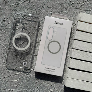 قاب پشت بی رنگ ، شفاف با مگ سیف Clear Magnet Case Samsung